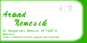 arpad nemcsik business card